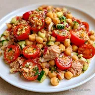 Ensalada De Garbanzos Ligera en 15 Minutos
