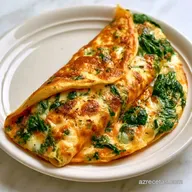 Tortilla Espinacas Queso en 10 Minutos