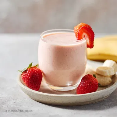 Agua Pl&aacute;tano Fresa en 15 Minutos Tarjeta de receta