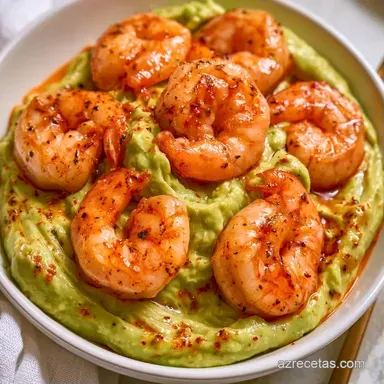 Aguacate Con Gambas en 15 Minutos Tarjeta de receta
