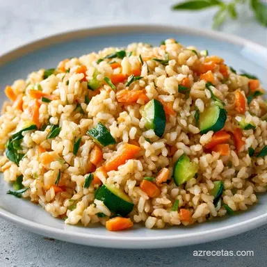 Arroz Integral con Verduras para 4 Personas Tarjeta de receta