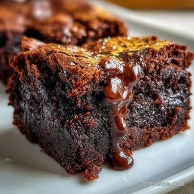 Brownie de chocolate h&uacute;medo y crocante: Receta f&aacute;cil en 37 Minutos Tarjeta de receta