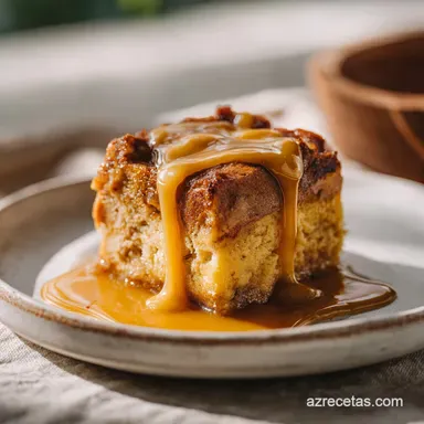 Bud&iacute;n de Pan Cl&aacute;sico: Caramelo Quebradizo Tarjeta de receta