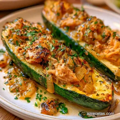 Calabacines Rellenos Atún en 35 Minutos Tarjeta de receta