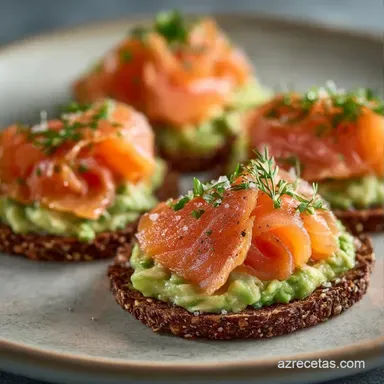 Canap&eacute;s Elegantes en 35 Minutos Tarjeta de receta