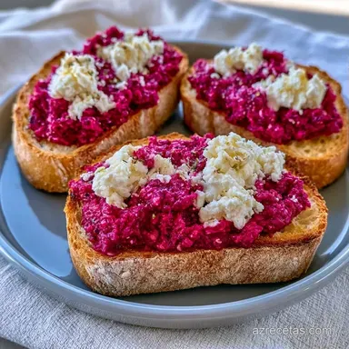 Canap&eacute;s Vegetarianos con Remolacha Tarjeta de receta