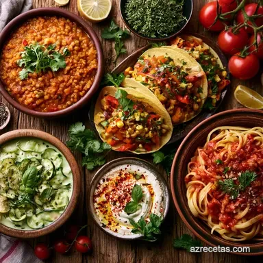 45 Recetas de Comida Vegetariana: F&aacute;ciles y Sabrosas