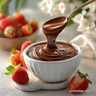 Crema de chocolate: Postre F&aacute;cil Sin Huevo Tarjeta de receta