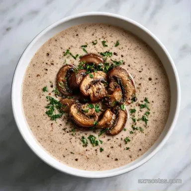 Crema De Setas Para 4 Personas Tarjeta de receta