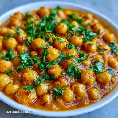 Curry De Garbanzos Indio en 40 Minutos Tarjeta de receta
