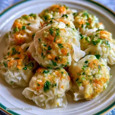 Dumplings de Verduras en 30 Minutos Tarjeta de receta