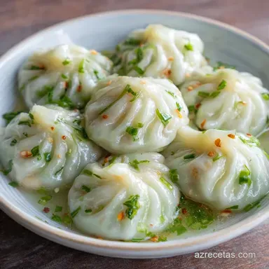 Dumplings Gigantes al Vapor en 35 Min Tarjeta de receta
