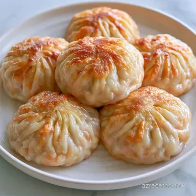 Dumplings Gigantes Rellenos: Crujientes Tarjeta de receta