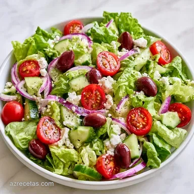 Ensalada Con Aceite De Oliva en 15 Min Tarjeta de receta