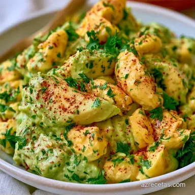 Ensalada De Aguacate Y Huevo En 25 Min Tarjeta de receta