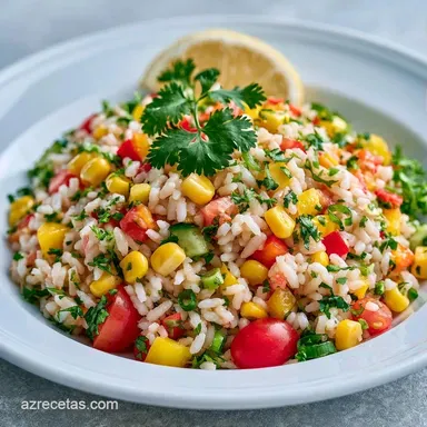 Ensalada de Arroz Veraniega en 40 Minutos Tarjeta de receta