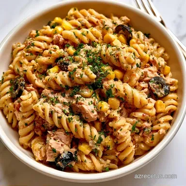 Ensalada De Pasta Con Atún en 30 Minutos Tarjeta de receta
