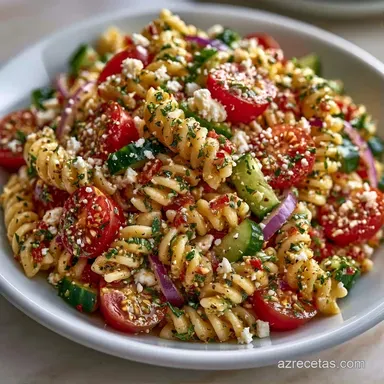 Ensalada de Pasta para 4 Personas Tarjeta de receta