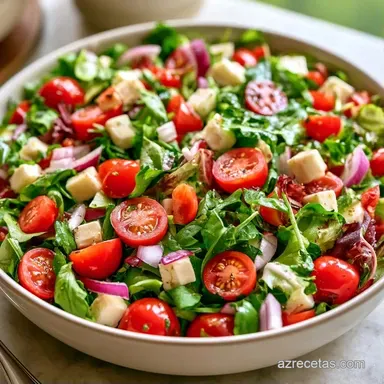 Ensalada De Queso Fresco en 10 Minutos Tarjeta de receta