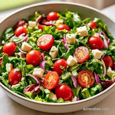 Ensalada De Queso Fresco en 10 Minutos