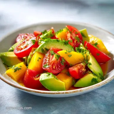 Ensalada de MANGO y AGUACATE en 10 Minutos Tarjeta de receta