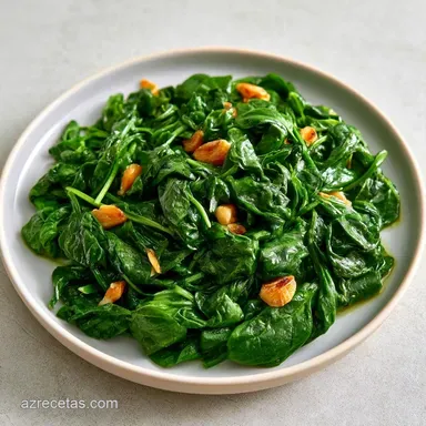 Espinacas Salteadas en 20 Minutos Tarjeta de receta