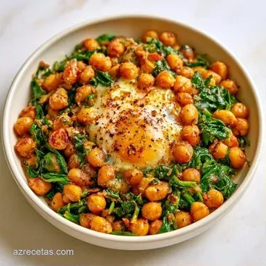 Garbanzos Con Espinacas Para 4 Personas Tarjeta de receta