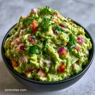 Guacamole Casero en 15 Minutos Tarjeta de receta