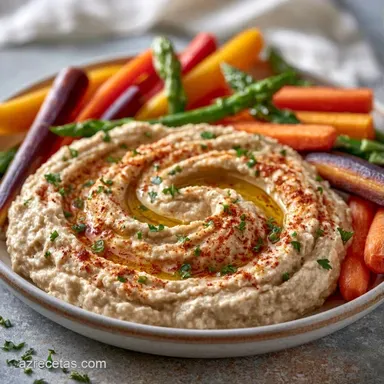 Hummus Con Verduras Para 4 Personas Tarjeta de receta