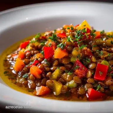 Lentejas Estofadas Caseras con Verduras: Tiempo Total 50 Minutos Tarjeta de receta