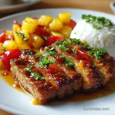 Lomo de Cerdo Agridulce F&aacute;cil para 4 Porciones