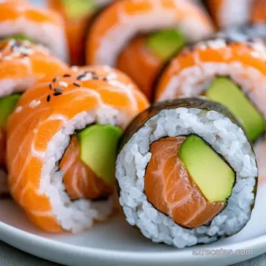 Maki Salmón Aguacate para 4 Personas Tarjeta de receta