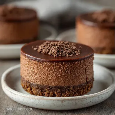 Mini Postre De Chocolate: Aterciopelado Tarjeta de receta
