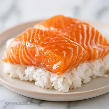 Nigiri De Salmón Para 4 Personas Tarjeta de receta