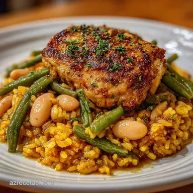 Paella Valenciana Para Grupos: Eventos Tarjeta de receta