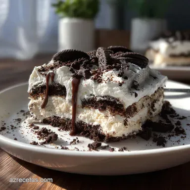 Pastel Fr&iacute;o de Oreo: Receta Sin Horno Make-Ahead Tarjeta de receta