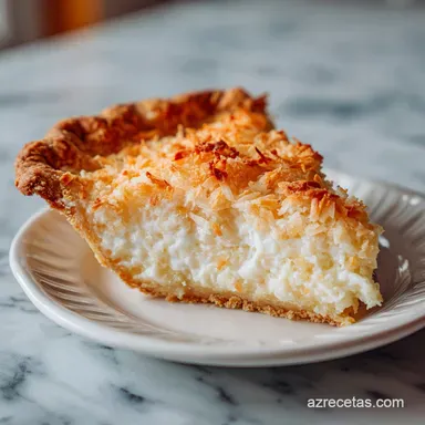 Pay de Coco Cremoso para 10 Porciones Tarjeta de receta