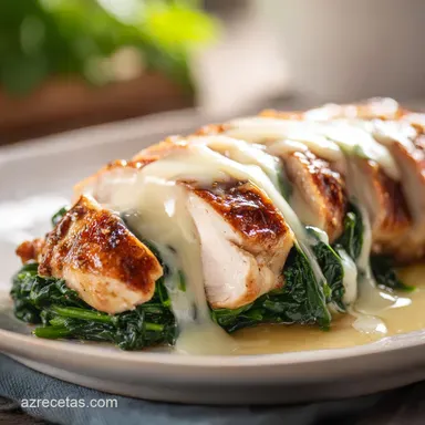 Receta de Pechuga de Pollo Rellena para 4 Tarjeta de receta