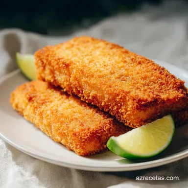 Receta Pescado Empanizado Crujiente para 4 Porciones Tarjeta de receta