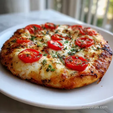 Pizza Casera Masa Fina Crujiente al Horno Tarjeta de receta