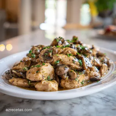 Pollo a la Crema con Champi&ntilde;ones para 4