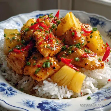 Pollo Hawaiano con Pi&ntilde;a, Oven-Only Tarjeta de receta