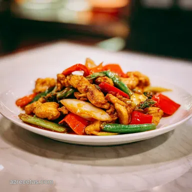 Receta F&aacute;cil y R&aacute;pida de Pollo con Verduras en 20 Minutos Tarjeta de receta