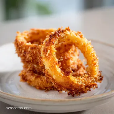 Receta Aros de Cebolla Crujientes para 4 Tarjeta de receta