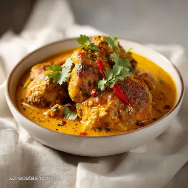 Receta de Pollo al Curry con Leche de Coco en 30 Minutos Tarjeta de receta