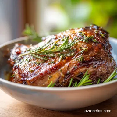 Receta Tradicional de Paletilla de Cordero al Horno para 4 Raciones Tarjeta de receta