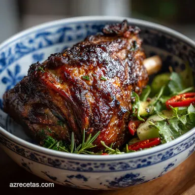 Receta Tradicional de Paletilla de Cordero al Horno para 4 Raciones