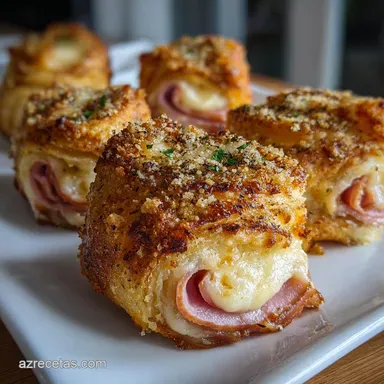 Receta de Rollitos de Jam&oacute;n al Horno: Crispy Baked Tarjeta de receta