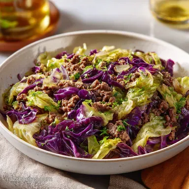 Salpic&oacute;n de Repollo con Res Salteada en 15 Minutos Tarjeta de receta