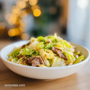 Salpic&oacute;n de Repollo con Res Salteada en 15 Minutos